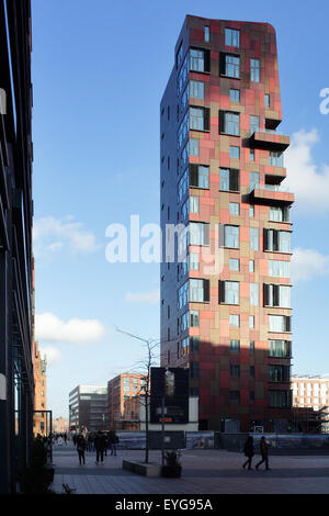 Hambourg, Allemagne, la cannelle Tower dans la HafenCity Banque D'Images