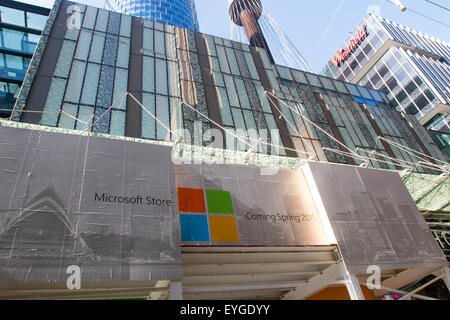 Sydney, Australie. 29 juillet, 2015. Microsoft est l'ouverture d'un flagship sur Pitt Street au coeur de Sydney, le cité de détail. Modèle : crédit10/Alamy Live News Banque D'Images