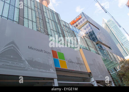 Sydney, Australie. 29 juillet, 2015. Microsoft est l'ouverture d'un flagship sur Pitt Street au coeur de Sydney, le cité de détail. Modèle : crédit10/Alamy Live News Banque D'Images