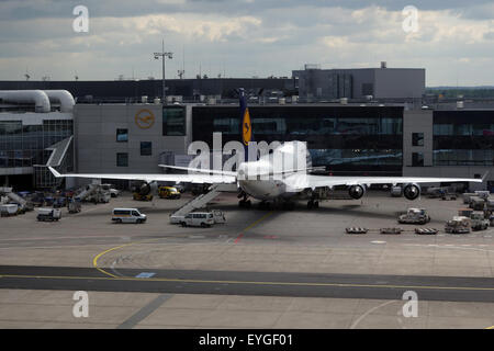 Frankfurt am Main, Allemagne, Boeing 747-400 de Lufthansa à l'aéroport de Francfort Banque D'Images