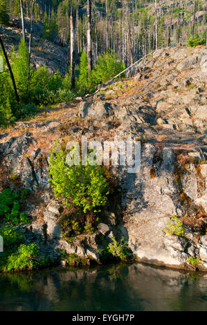 Piscine bleue le long de Imnaha River Trail, Imnaha Wild and Scenic River, Hells Canyon National Recreation Area, New York Banque D'Images