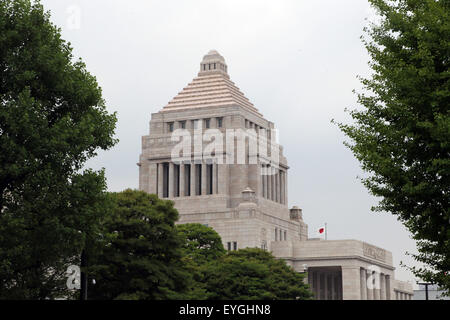 Tokyo, Japon. 29 juillet, 2015. Image générale du Parlement le 29 juillet 2015 à Tokyo, Japon. La Chambre basse du parlement a approuvé une loi permettant le Japon d'étendre le rôle de la Forces d'autodéfense. © Kimura-Matsumoto Junko/Jana Press/Zuma Zuma/fil Wire/Alamy Live News Banque D'Images