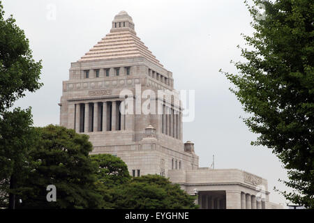 Tokyo, Japon. 29 juillet, 2015. Image générale du Parlement le 29 juillet 2015 à Tokyo, Japon. La Chambre basse du parlement a approuvé une loi permettant le Japon d'étendre le rôle de la Forces d'autodéfense. © Kimura-Matsumoto Junko/Jana Press/Zuma Zuma/fil Wire/Alamy Live News Banque D'Images