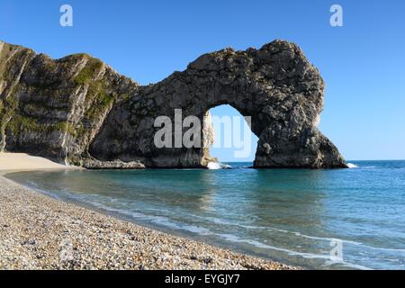 Durdle Door Arch formation de roche sur la côte jurassique de Dorset, Angleterre, Royaume-Uni Banque D'Images