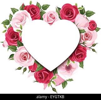 Arrière-plan avec des roses et fleurs de lisianthus. Vector eps-10. Illustration de Vecteur