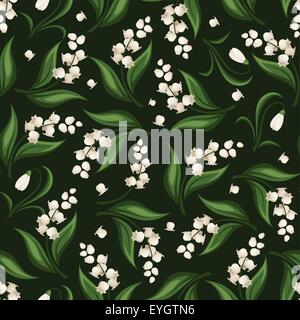 Modèle sans couture avec le muguet et fleurs perce-neige. Vector illustration. Illustration de Vecteur