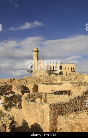 Les montagnes de Jérusalem, Nabi Samuel sur le mont Shmuel, vestiges de la colonisation de l'époque du Second Temple Banque D'Images