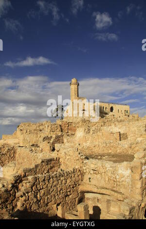 Les montagnes de Jérusalem, Nabi Samuel sur le mont Shmuel, vestiges de la colonisation de l'époque du Second Temple Banque D'Images