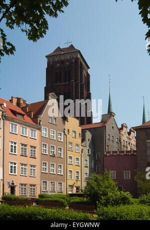 L'église St Mary, Gdansk, Pologne la plus grande église en brique dans le monde. Banque D'Images