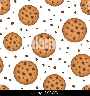 Fond transparent avec les cookies. Vector illustration. Illustration de Vecteur