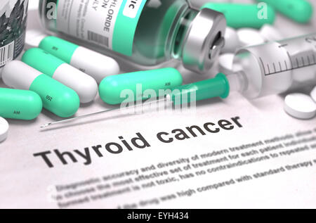- Diagnostic du cancer de la thyroïde. Concept médical. Banque D'Images
