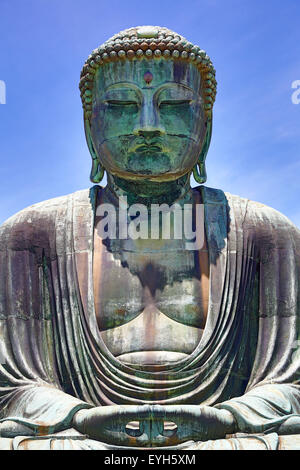 Le Grand Bouddha de Kamakura, une statue de Bouddha Amida, connu comme le Temple Kotokuin au Daibutsu à Kamakura, près de Tokyo, Japon Banque D'Images