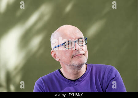 L'écrivain slovène, scénariste et réalisateur, Miha Mazzini, apparaissant à l'Edinburgh International Book Festival. Banque D'Images