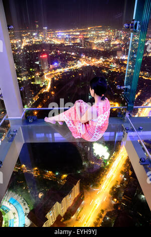 Vue aérienne du centre de la ville de Hanoi, Hanoi, Vietnam. Banque D'Images