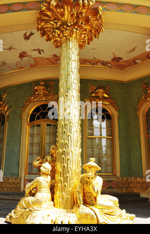 La chambre chinoise dans parc Sanssouci, Potsdam, Berlin Banque D'Images