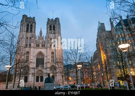 Cathédrale de St Michael et St Gudule, Bruxelles Banque D'Images