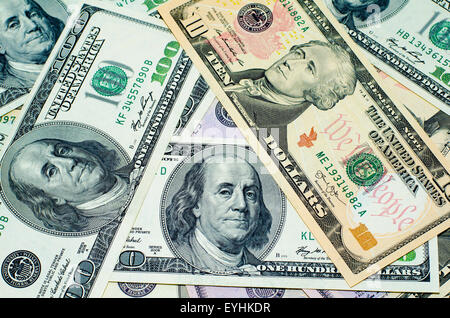 Grand monceau de dollars, contexte de l'argent Banque D'Images