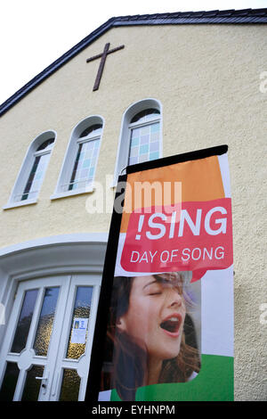 Ulm, Allemagne, chanter DAY OF SONG Poster à l'Ev. Paroisse Meerbeck Banque D'Images