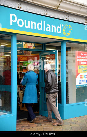 Poundland shop, magasin Poundland, Grande-Bretagne, Royaume-Uni Banque D'Images