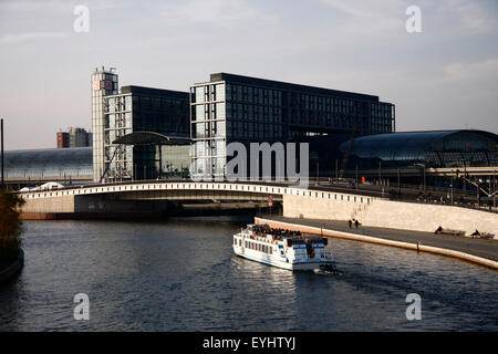 Berliner Hauptbahnhof (ehem. Lehrter Bahnhof), Berlin-Tiergarten. Banque D'Images