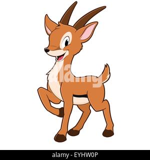 gazelle de dessin animé Illustration de Vecteur
