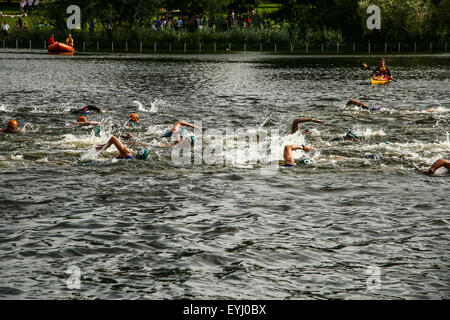 Dextro Energy Triathlon - ITU World Championship Series Londres- Le Paratriathlon Banque D'Images