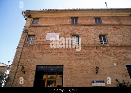 Italie, le Marche, Recanati, maison de Silvia, maison de la fille des poèmes de Giacomo Leopardi Banque D'Images