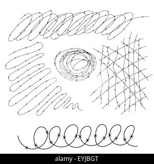 Fil de fer barbelé Illustration de Vecteur