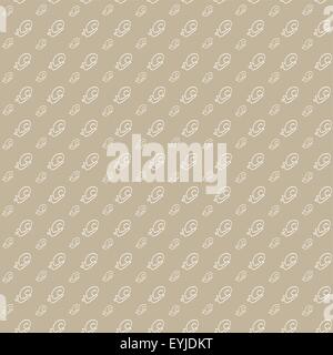 Vector seamless background. Escargot blanc sur un fond brun clair Illustration de Vecteur