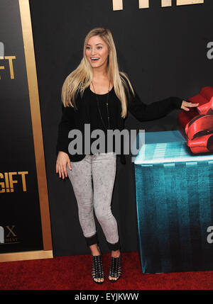 Los Angeles, Californie, USA. 30 juillet, 2015. Justine Ezarik participant à la Los Angeles Première de ''The Gift'' tenue à la Regal Cinemas LA LIve à Los Angeles, Californie le 30 juillet 2015. 2015 : Crédit D. Long/Globe Photos/ZUMA/Alamy Fil Live News Banque D'Images
