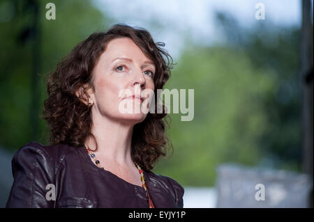 L'actrice primée, Michèle Forbes, apparaissant à l'Edinburgh International Book Festival. Banque D'Images