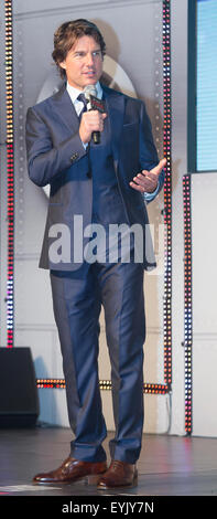 Tom Cruise, juil 30, 2015 : Hollywood star Tom Cruise assiste à un événement tapis rouge pour promouvoir "Mission Impossible : État voyou" à Séoul, Corée du Sud. © Lee Jae-Won/AFLO/Alamy Live News Banque D'Images