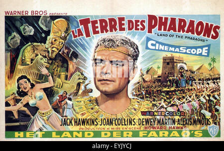 Terre des Pharaons- Affiche de film français Banque D'Images