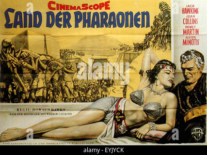 Terre des Pharaons- Affiche de film allemand Banque D'Images