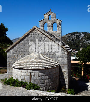 Europa, la Croatie, l'île de Lastovo, province Dalmacia, Mer Adriatique, la ville de Lastovo, St-Côme et St-Damien, église Banque D'Images