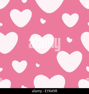 Grunge Fond et blanc avec motif coeur Illustration de Vecteur