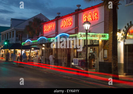 SLOPPY JOE'S BAR HISTORIQUE DUVAL STREET KEY WEST FLORIDA USA Banque D'Images