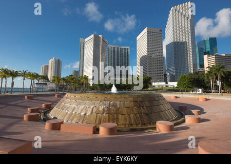 Fontaine POIVRE BAYFRONT PARK CENTRE-VILLE MIAMI FLORIDA USA Banque D'Images