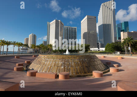 Fontaine POIVRE BAYFRONT PARK CENTRE-VILLE MIAMI FLORIDA USA Banque D'Images