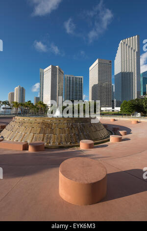 Fontaine POIVRE BAYFRONT PARK CENTRE-VILLE MIAMI FLORIDA USA Banque D'Images