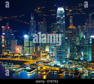 L'horizon de Hong Kong at night Banque D'Images