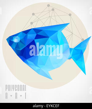 Résumé poisson polygonale Banque D'Images