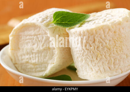 Crottins de chèvre - fromage de chèvre Français Banque D'Images