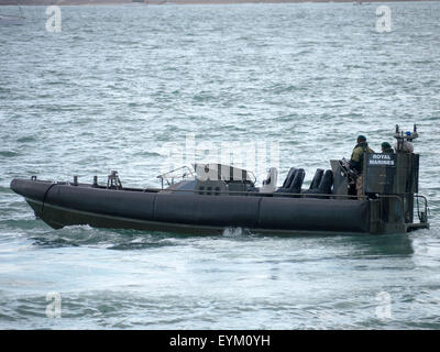 Un Royal Marines Raids Offshore Craft (ORC) utilisé pour l'insertion/extraction de commando et de missions d'appui feu. Banque D'Images