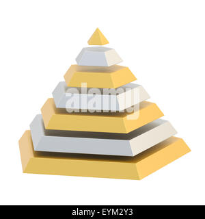 Pyramide divisée en segments Banque D'Images