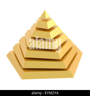 Pyramide divisée en segments Banque D'Images