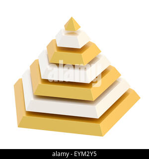 Pyramide divisée en segments Banque D'Images