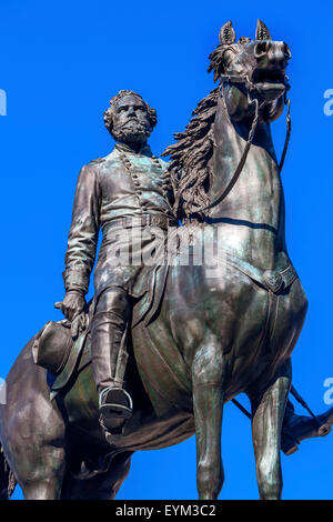 Le Major-général George Henry Thomas Memorial Statue Guerre civile Thomas Circle Washington DC. Statue en bronze dédiée en 1879 Banque D'Images