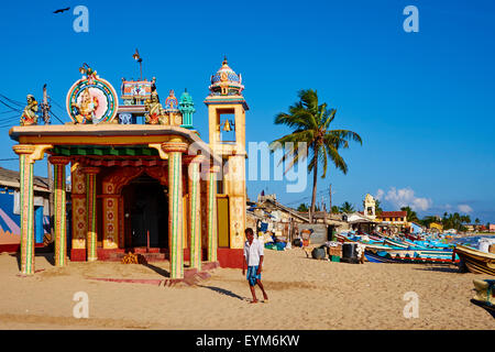 Sri Lanka, Ceylan, Province de l'Est, la Côte Est, Trincomalee, village de pêcheurs Banque D'Images