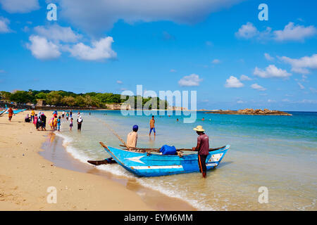 Sri Lanka, Ceylan, Province de l'Est, la Côte Est, Trincomalee, Dutch bay, plage de Trincomalee Banque D'Images